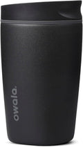 Owala SmoothSip Slider Insulated Coffee Cup, 355 ml (12 fl oz), Very Very Dark