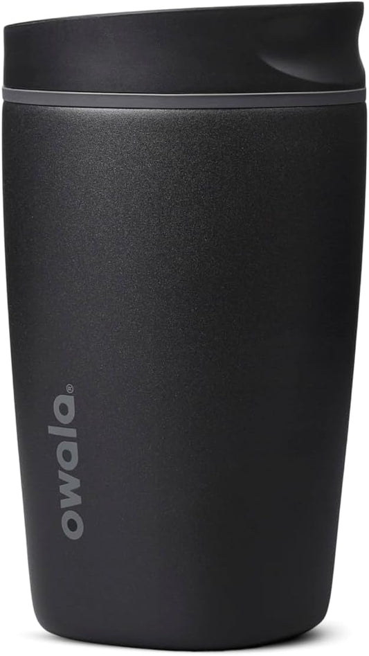Owala SmoothSip Slider Insulated Coffee Cup, 12 oz, Very Very Dark