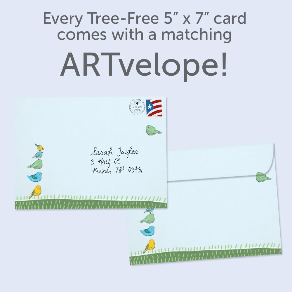 Tree-Free Greetings Birthday Card, Happy Birds, 1 Card - view 4