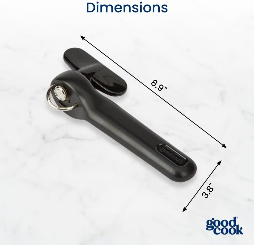 GoodCook Safe-Cut Can Opener with Easy Turn Knob, Black - view 2