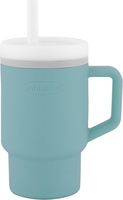 Infantino My 1st Tumbler with Straw and Handle 9 fl oz, Moody Blue