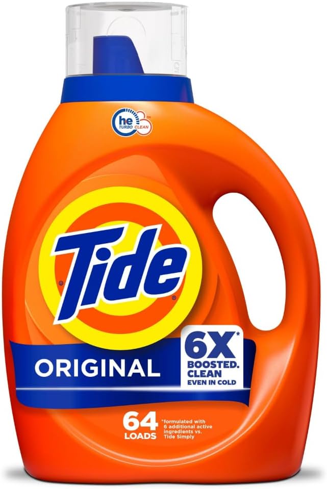 Tide HE Turbo Clean Liquid Detergent, Original Scent, 64 Loads, 2.72 L