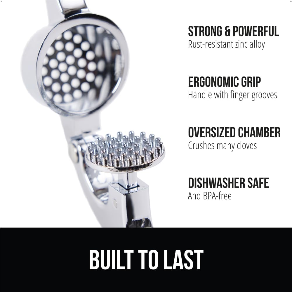 GORILLA GRIP 3-Piece Garlic Press and Peeler Set, Black — alternate product view