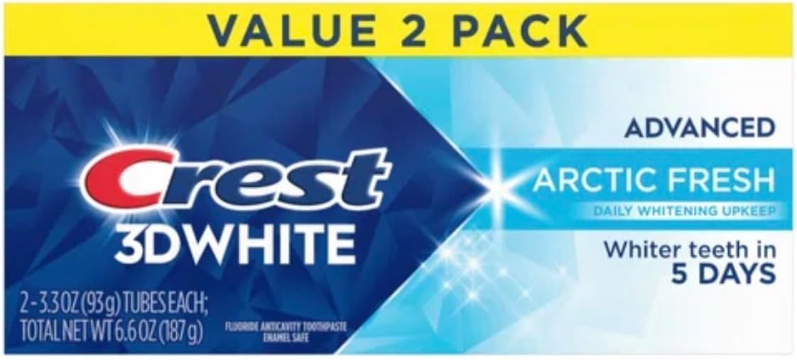 Crest 3D White Advanced Toothpaste Arctic Fresh 76 g (2.7 oz), Pack of 2 — product view