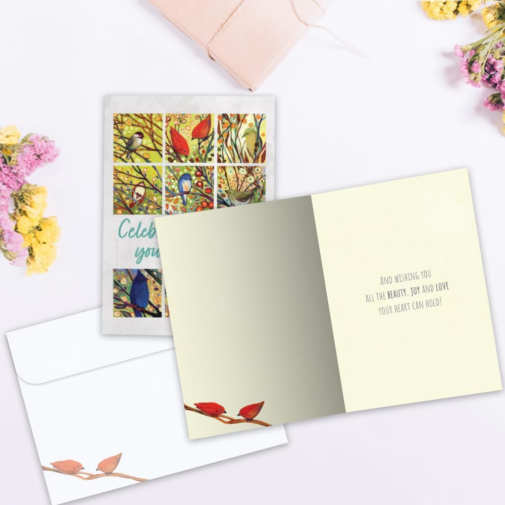 Tree-Free Greetings Bird Celebration Birthday Cards, Pack of 2 - view 2