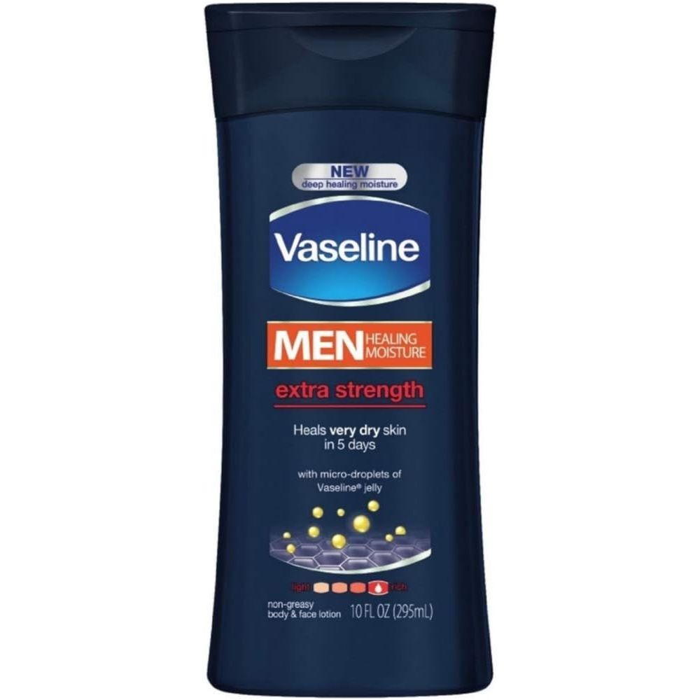 Vaseline Mens Extra Strength Lotion 10Oz Pack of 3
