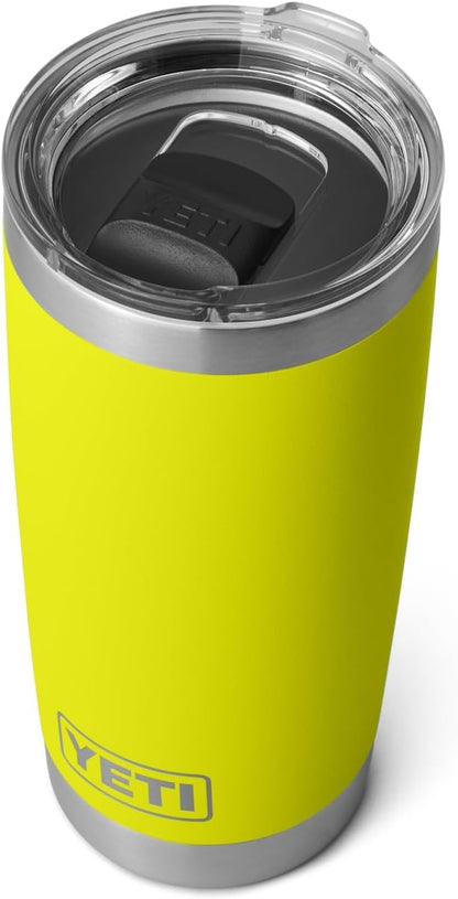 YETI Rambler 20 oz Tumbler with MagSlider Lid, Firefly Yellow - view 3