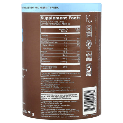Vital Proteins Collagen Peptides Chocolate 761 g (26.8 oz) - view 2