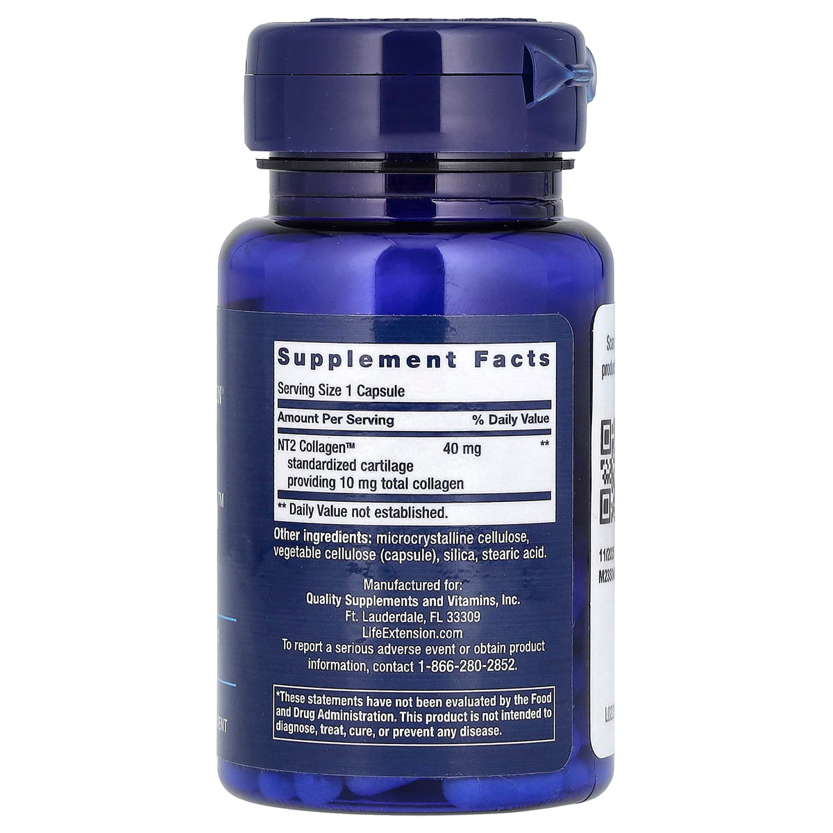 Life Extension NT2 Collagen, 60 Small Capsules (40 mg per Capsule) — alternate product view