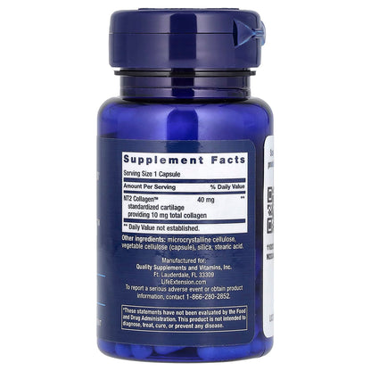 Life Extension NT2 Collagen, 60 Small Capsules (40 mg per Capsule) - view 2