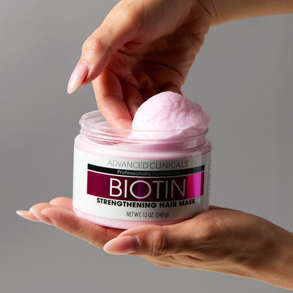Advanced Clinicals Biotin Strengthening Hair Mask 340 ml (12 fl oz) - view 6