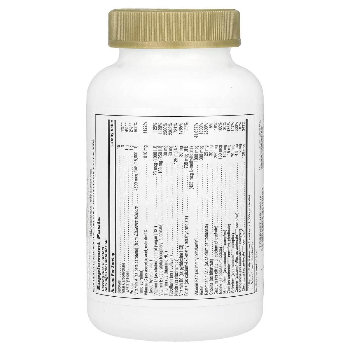 NaturesPlus Source of Life Gold Ultimate Multivitamin, 180 Tablets - view 2