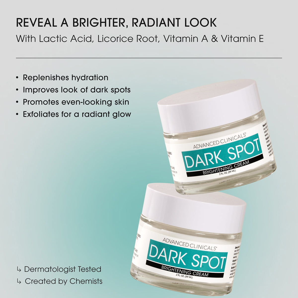 Advanced Clinicals Dark Spot Brightening Cream 74 ml (2.5 fl oz) - view 5