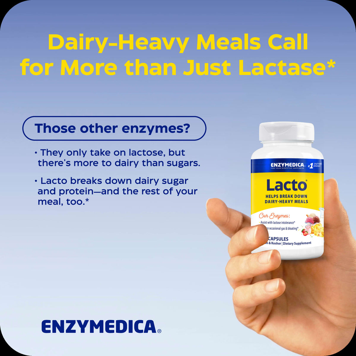Enzymedica Lacto, 90 Capsules - view 4
