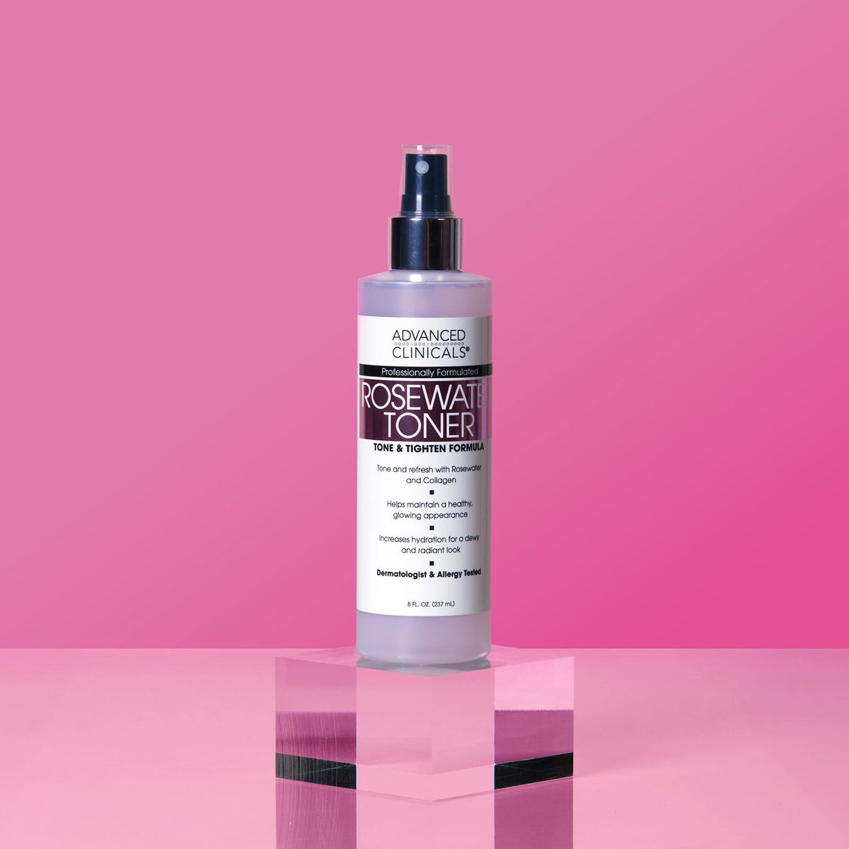 Advanced Clinicals Rosewater Toner Tone & Tighten Formula 237 ml (8 fl oz) - view 4