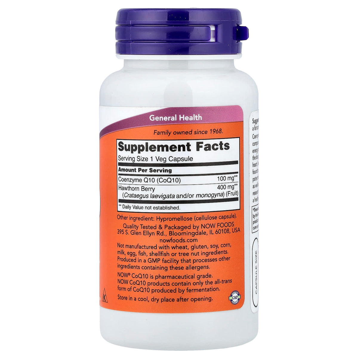 NOW Foods CoQ10 With Hawthorn Berry, 90 Veg Capsules — alternate product view