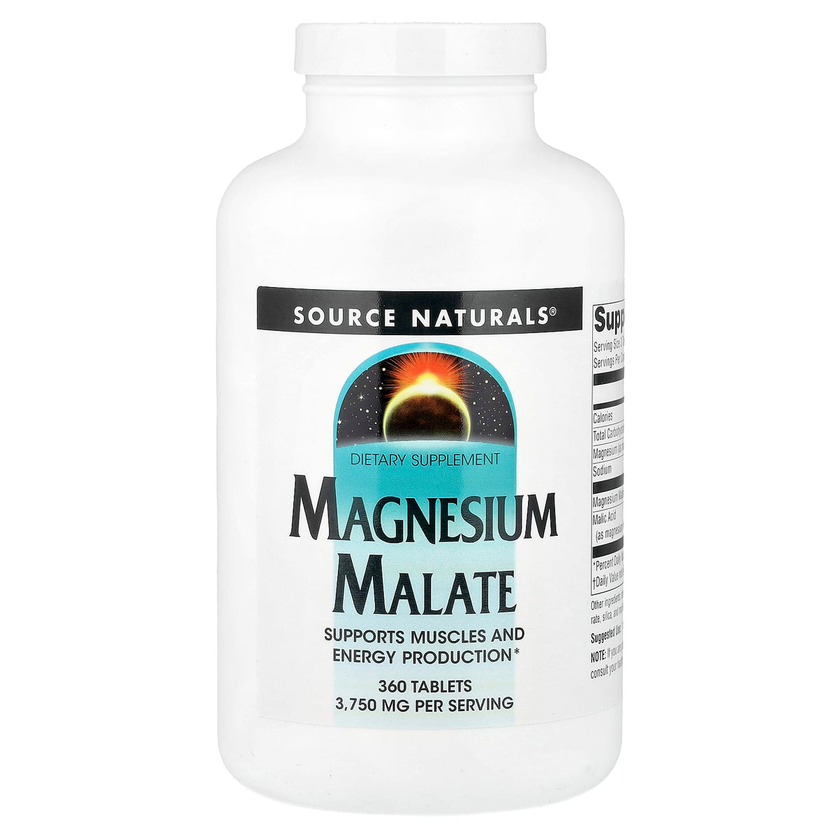 Source Naturals Magnesium Malate, 360 Tablets (1,250 mg per Tablet) — product view