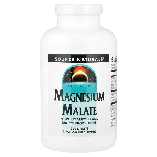 Source Naturals Magnesium Malate, 360 Tablets (1,250 mg per Tablet)