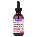 Bluebonnet Nutrition Liquid Vitamin B-12 & Folic Acid, Raspberry, 59 ml (2 fl oz)