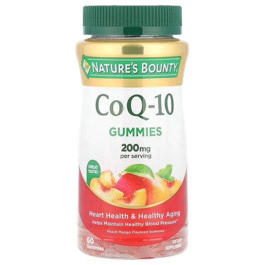 Nature's Bounty CoQ-10 Gummies Peach Mango 60 Gummies (100 mg per Gummy)