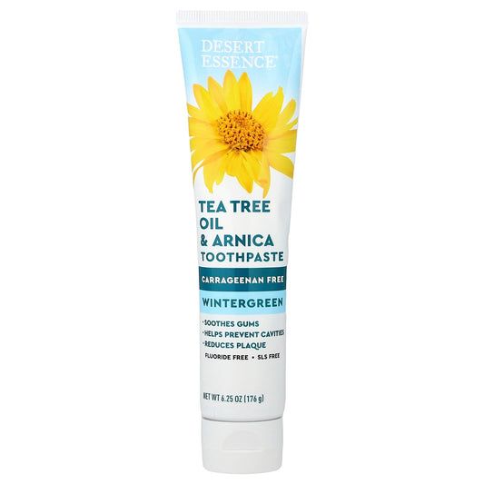 Desert Essence Tea Tree Oil & Arnica Toothpaste, Wintergreen, 176 g