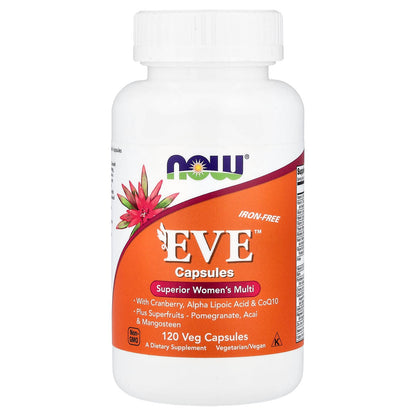 NOW Foods Eve Superior Women's Multi, Iron-Free, 120 Veg Capsules