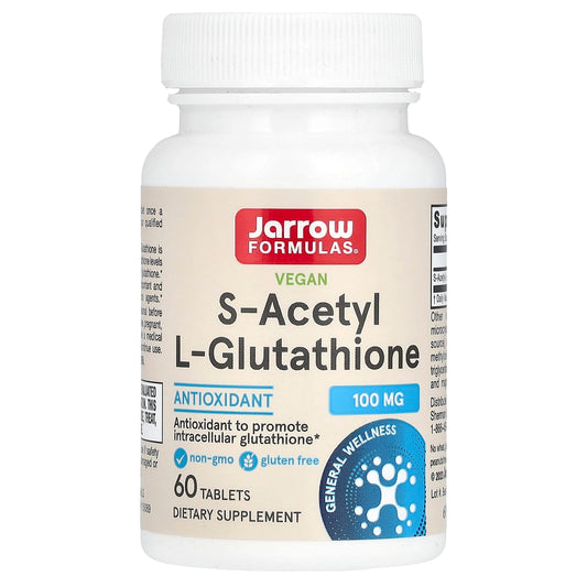 Jarrow Formulas S-Acetyl L-Glutathione, 100 mg, 60 Tablets