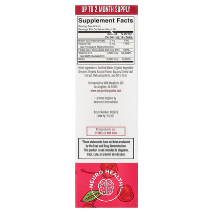 MaryRuth's Vegan B Complex Liquid Drops, Cherry, 30 ml (1 fl oz) - view 2