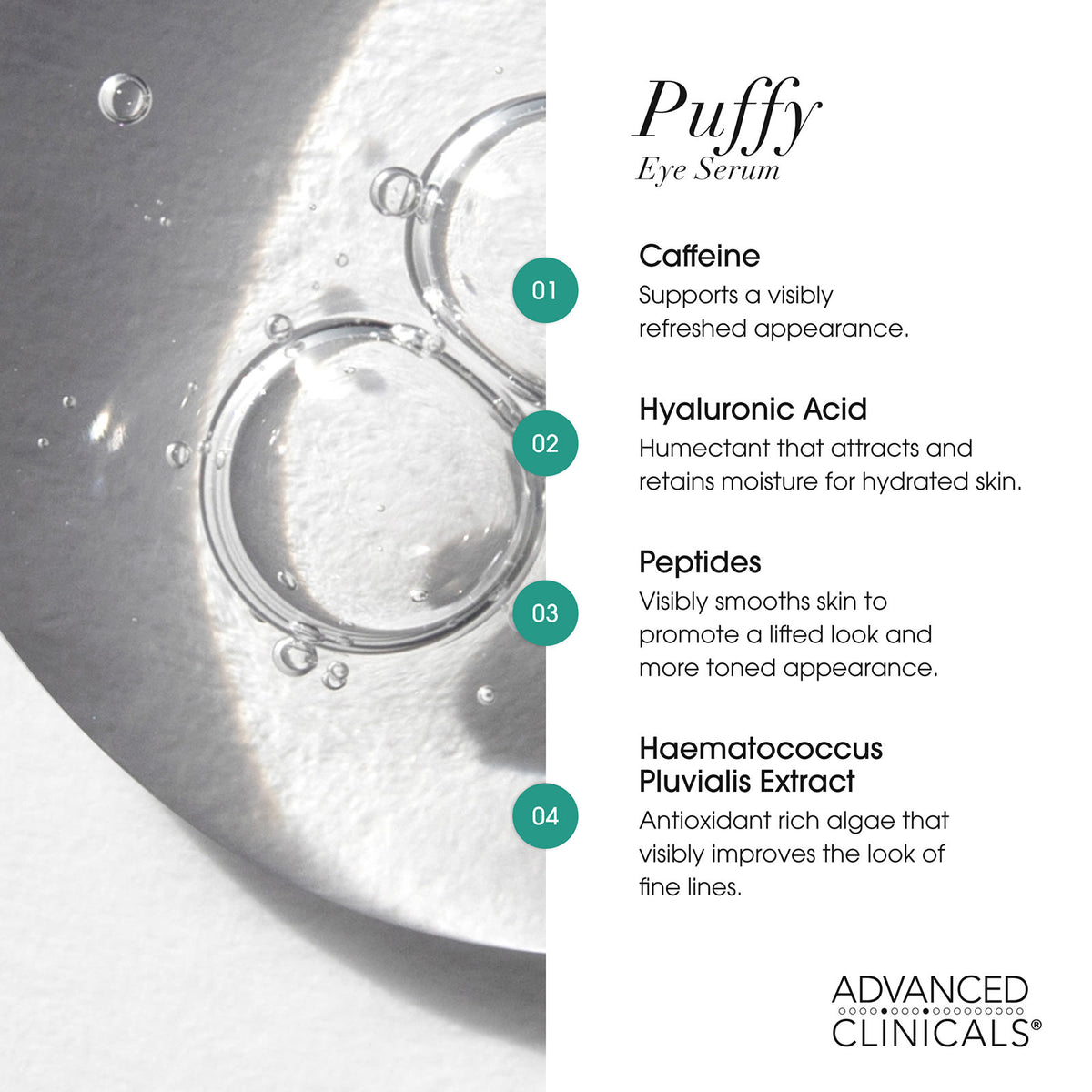 Advanced Clinicals Puffy Eye Serum 52 ml (1.75 fl oz) - view 6
