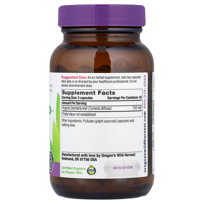 Oregon's Wild Harvest Damiana, 90 Vegan Capsules (375 mg) - view 2