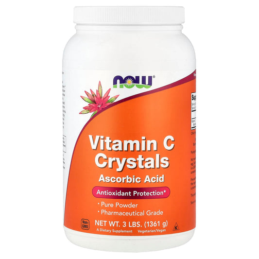 NOW Foods Vitamin C Crystals, 1.36 kg (3 lb)