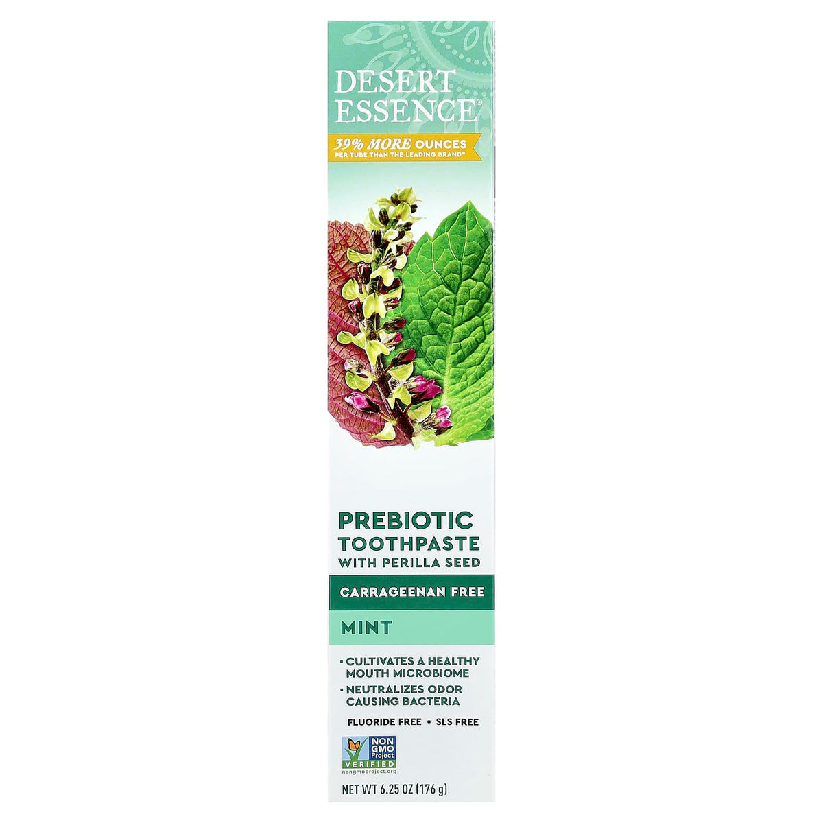 Desert Essence Prebiotic Toothpaste with Perilla Seed, Mint, 176 g — alternate product view