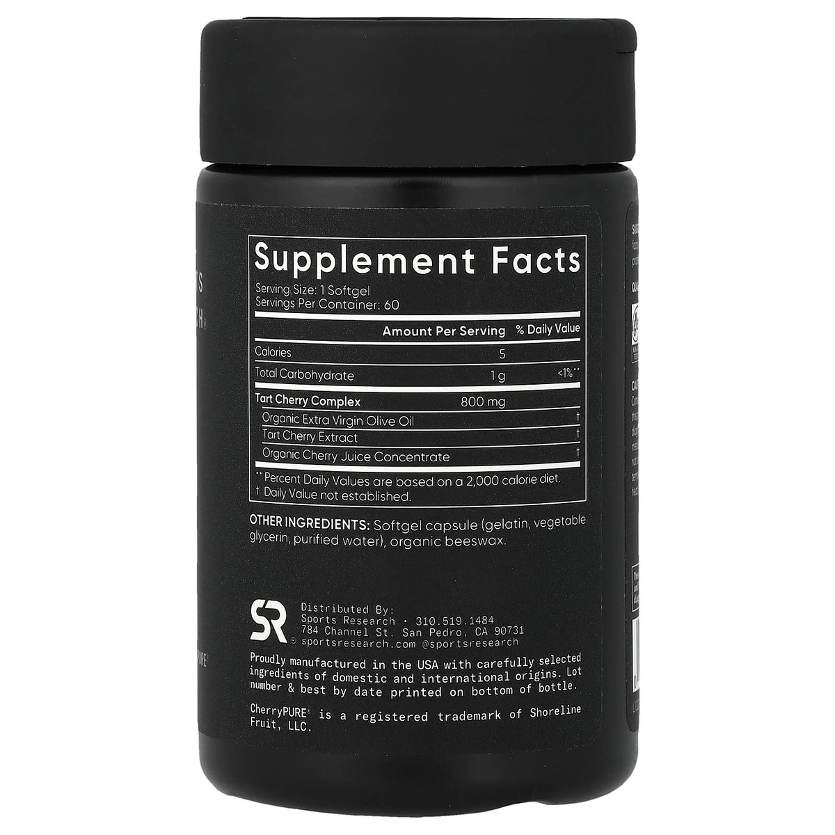 Sports Research Tart Cherry Fruit Complex, 60 Softgels - view 2