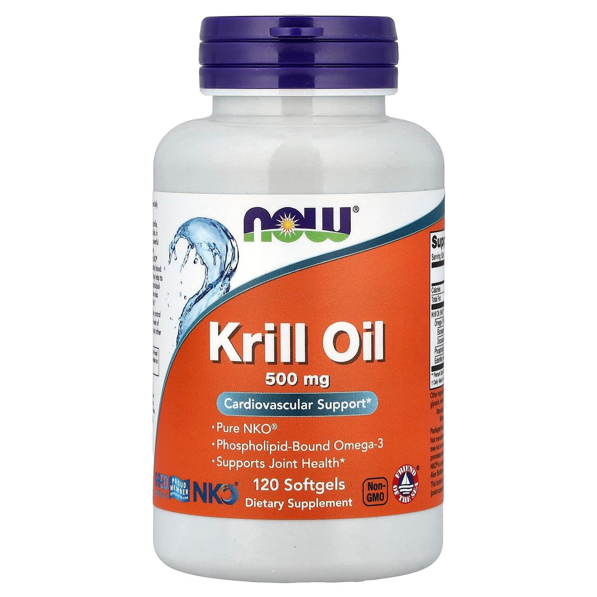 NOW Foods Krill Oil, 500 mg, 120 Softgels — product view