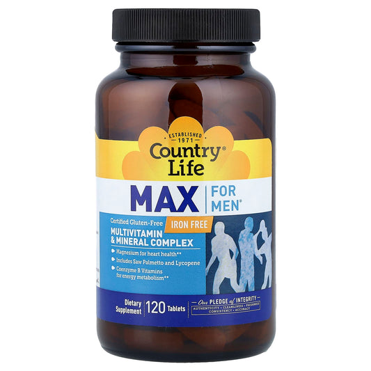 Country Life Max for Men Multivitamin & Mineral Complex, 120 Tablets