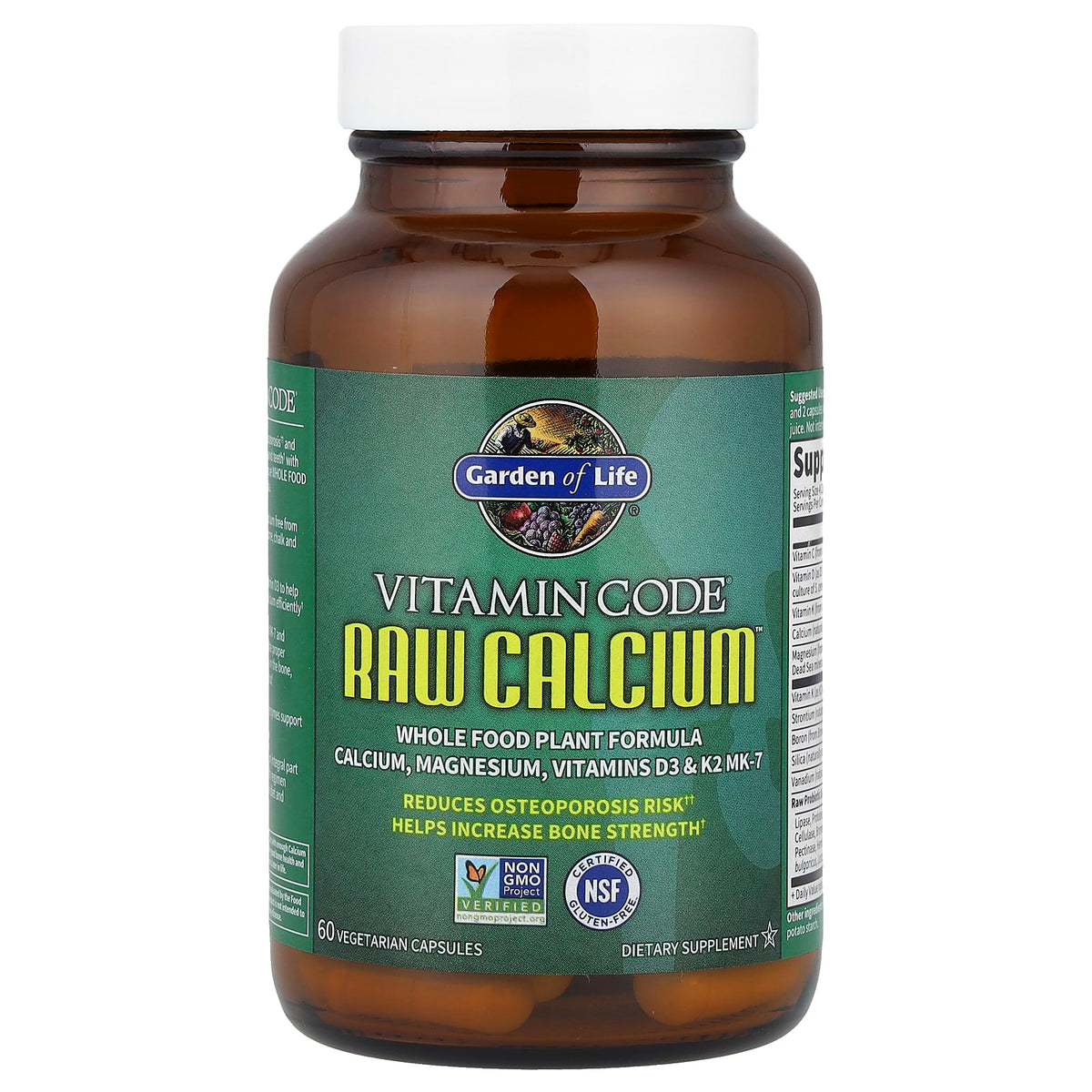 Garden of Life Vitamin Code RAW Calcium, 60 Vegetarian Capsules - view 3