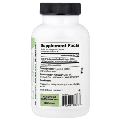 NutraBio KSM-66 Ashwagandha, 90 Capsules - view 2