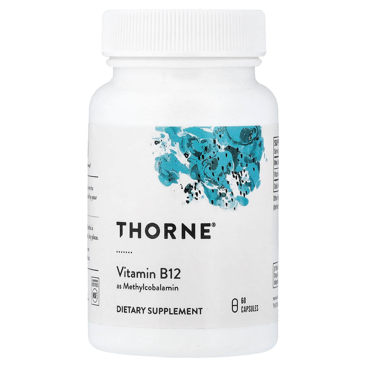 Thorne Vitamin B12 (Methylcobalamin) 1 mg, 60 Capsules — product view