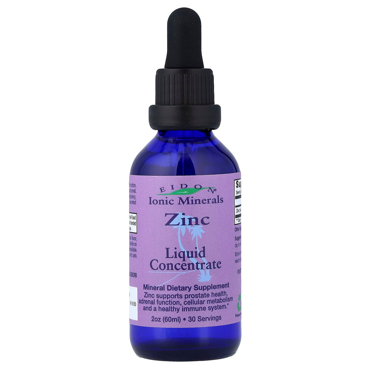 Eidon Ionic Minerals Zinc Liquid Concentrate, 60 ml (2 fl oz)