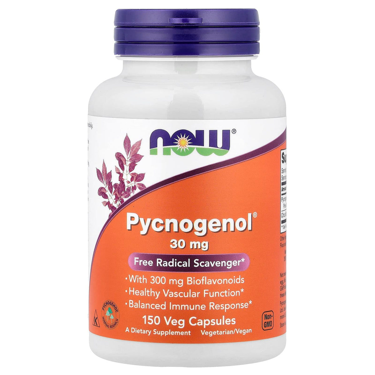 NOW Foods Pycnogenol with Bioflavonoids, 150 Veg Capsules — product view