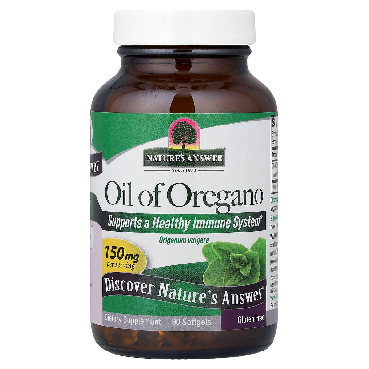 Nature's Answer Oil of Oregano, 150 mg, 90 Softgels - view 3