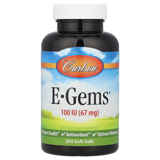 Carlson E-Gems 67 mg (100 IU) Vitamin E 250 Softgels