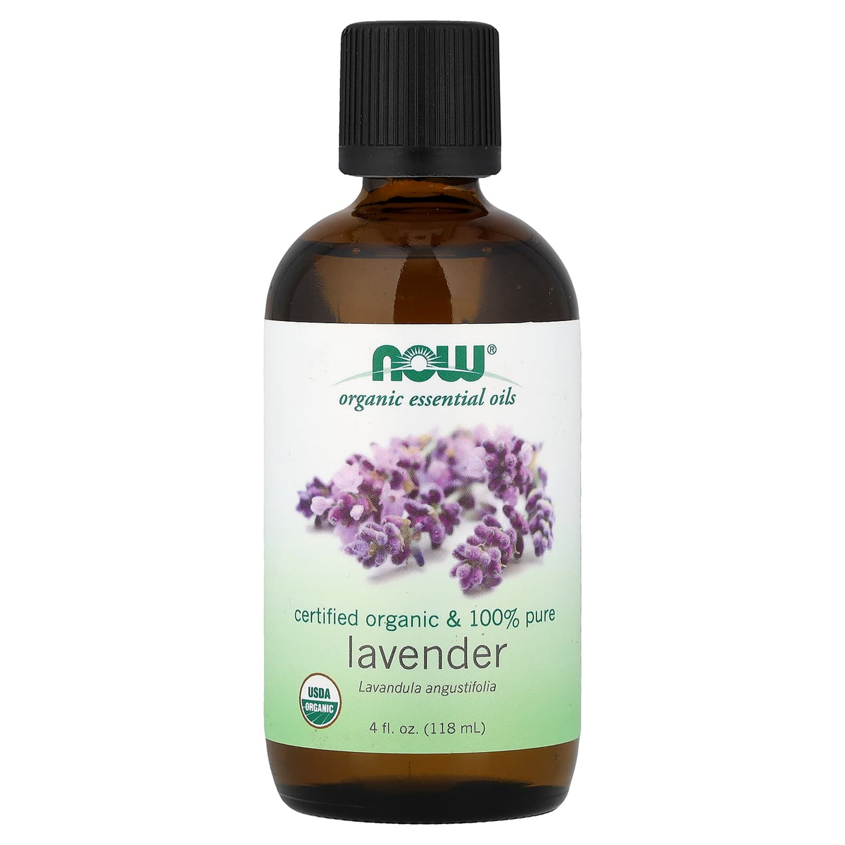 NOW Foods Organic Essential Oils Lavender 118 ml — product view