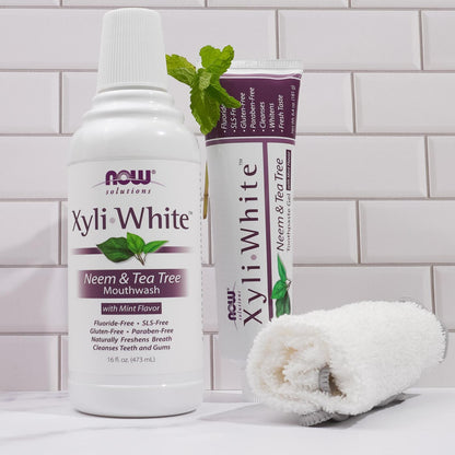 NOW Foods XyliWhite Toothpaste Gel, Neem & Tea Tree, Mint, 181 g - view 6