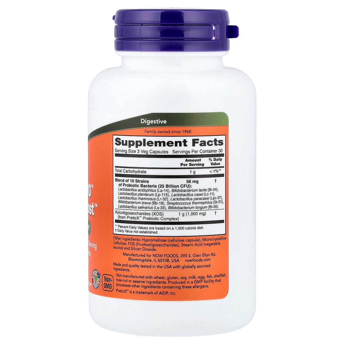 NOW Foods Probiotic-10 & Bifido Boost, 90 Veg Capsules - view 2