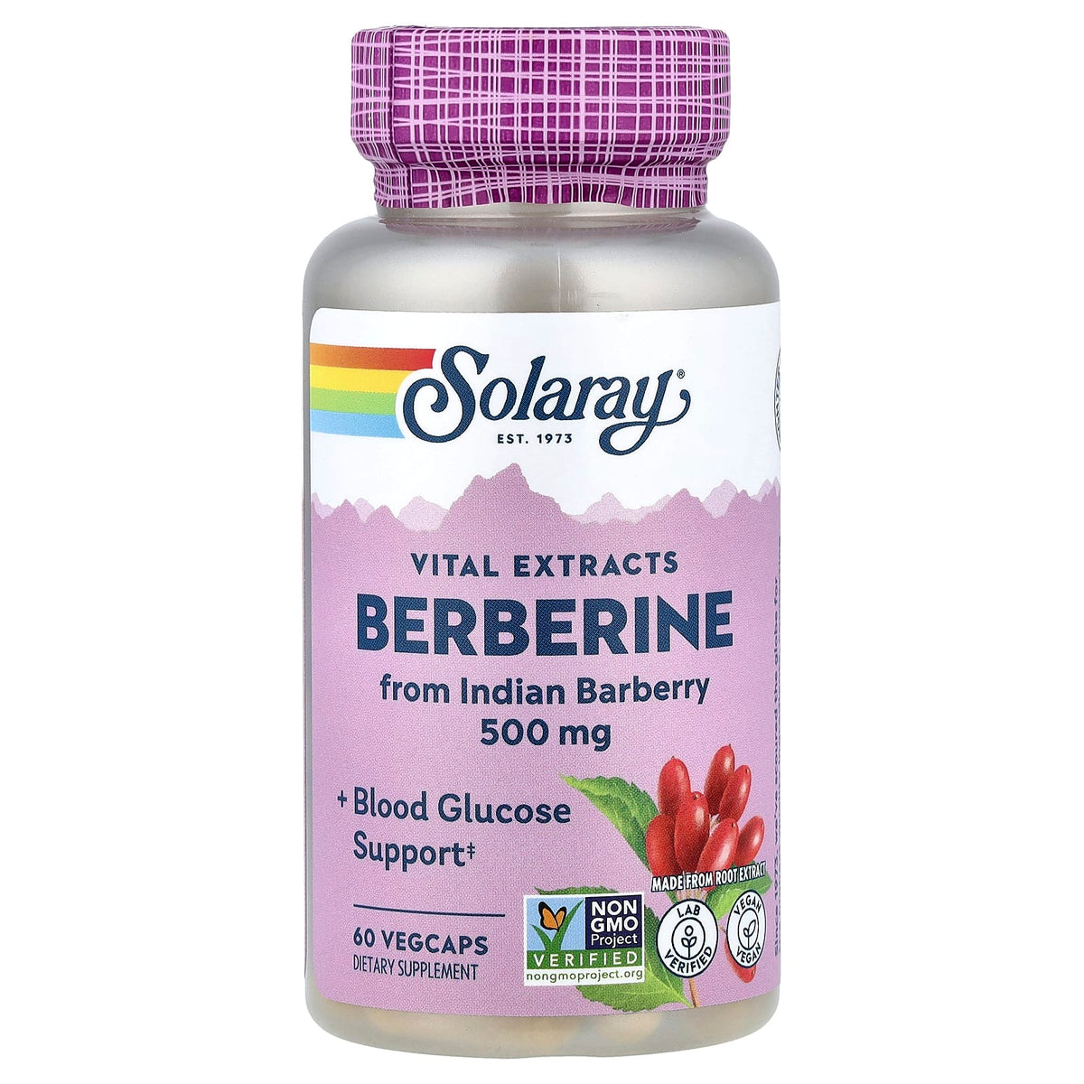 Solaray Vital Extracts Berberine 500 mg, 60 VegCaps
