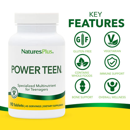 NaturesPlus Power Teen, 90 Tablets - view 4