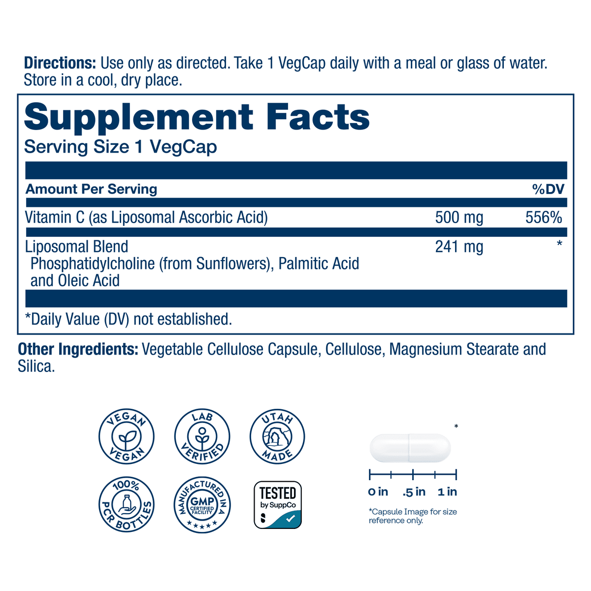 Solaray Enhanced Absorption Liposomal Vitamin C, 100 VegCaps - view 3