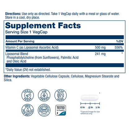 Solaray Enhanced Absorption Liposomal Vitamin C, 100 VegCaps - view 3
