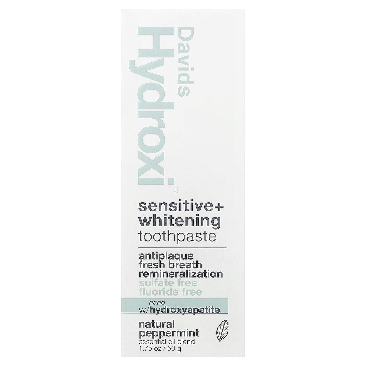 Davids Sensitive + Whitening Toothpaste, Natural Peppermint, 50 g - view 2